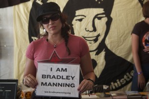 One of our supporters at L.A. Rising.  Visit iam.bradleymanning.org to upload your photo!