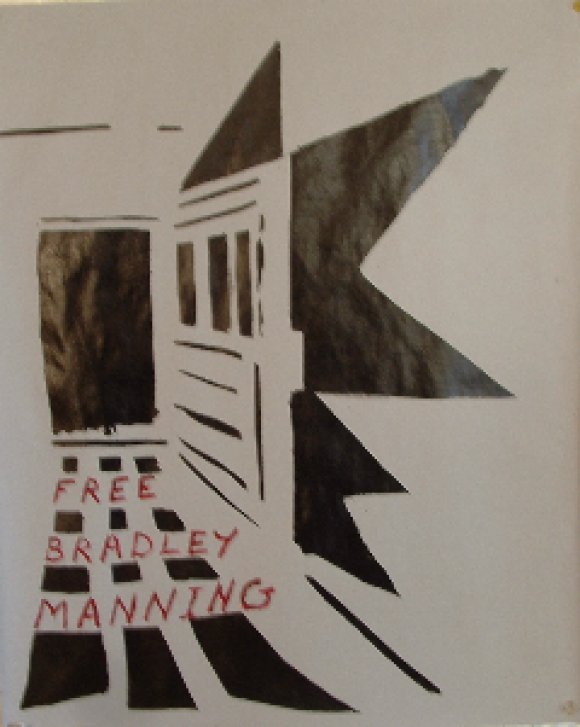 bradley manning stencil